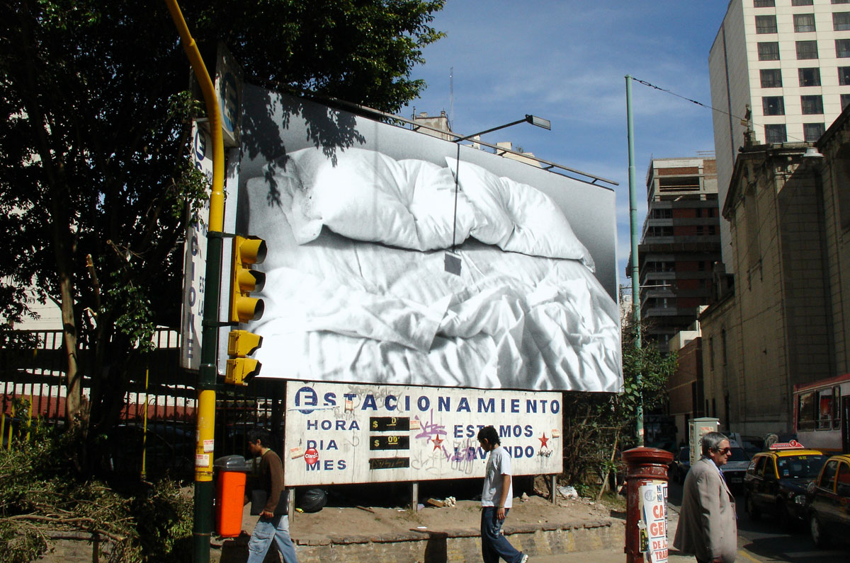 Intervención urbana en Buenos Aires.