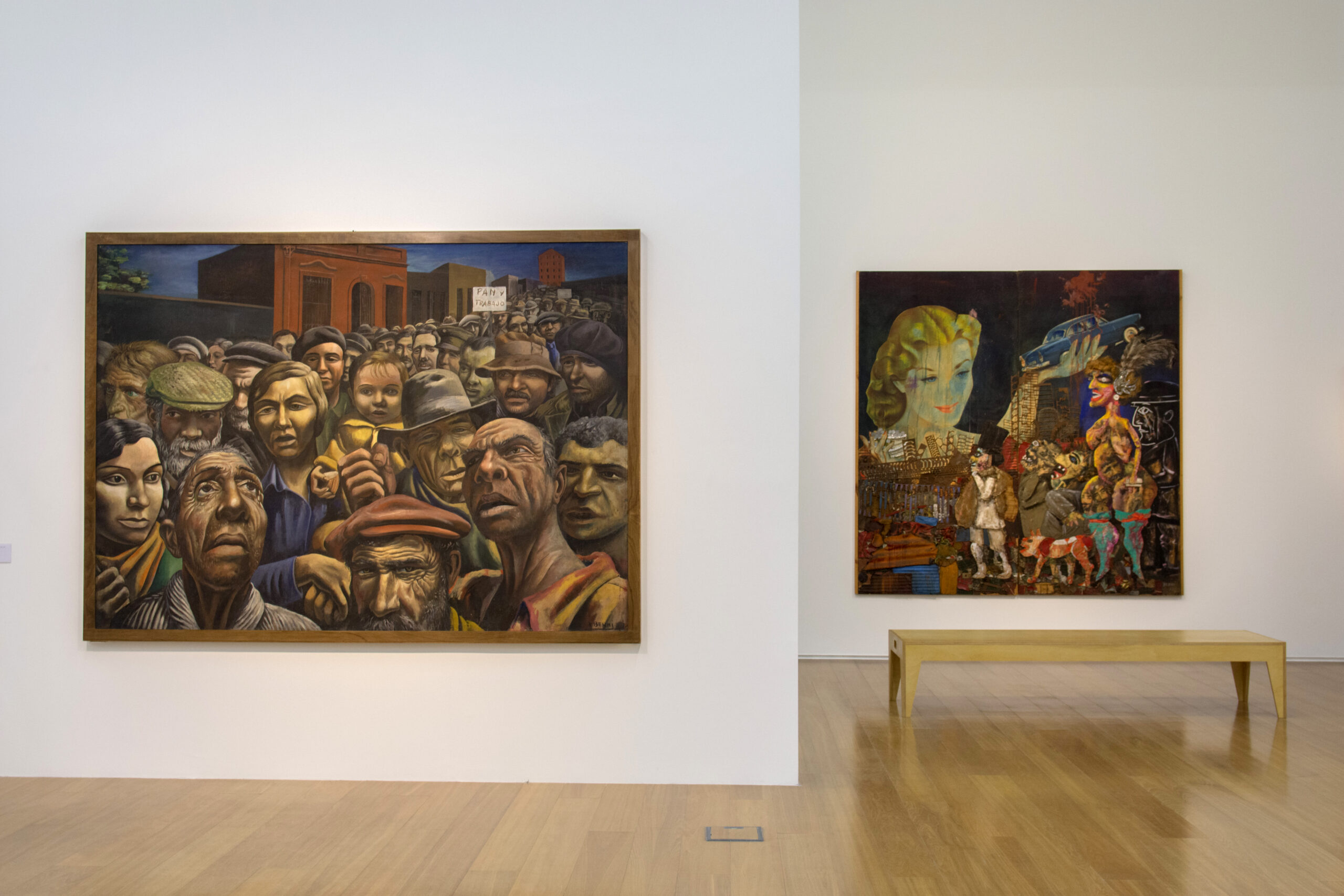 Verboamérica.-Obras-de-Antonio-Berni-Manifestación-1934-y-la-Gran-Tentación-1962.-PH_Pablo-Jantus